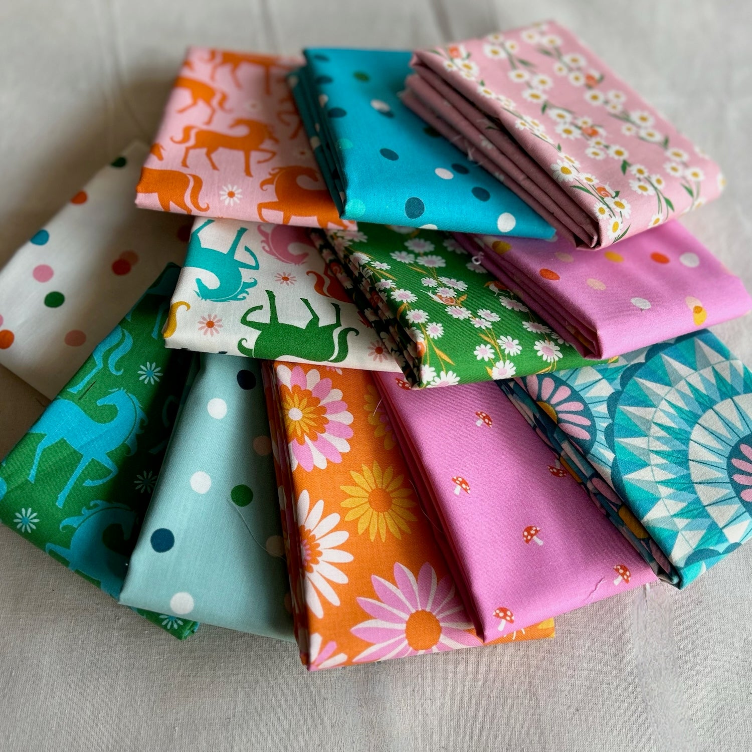 Ruby Star Carousel - Fat Quarter Bundle of 12