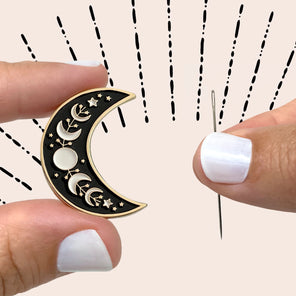 Embroidery and Sage - Magnetic Needle Minder - Moon and Stars