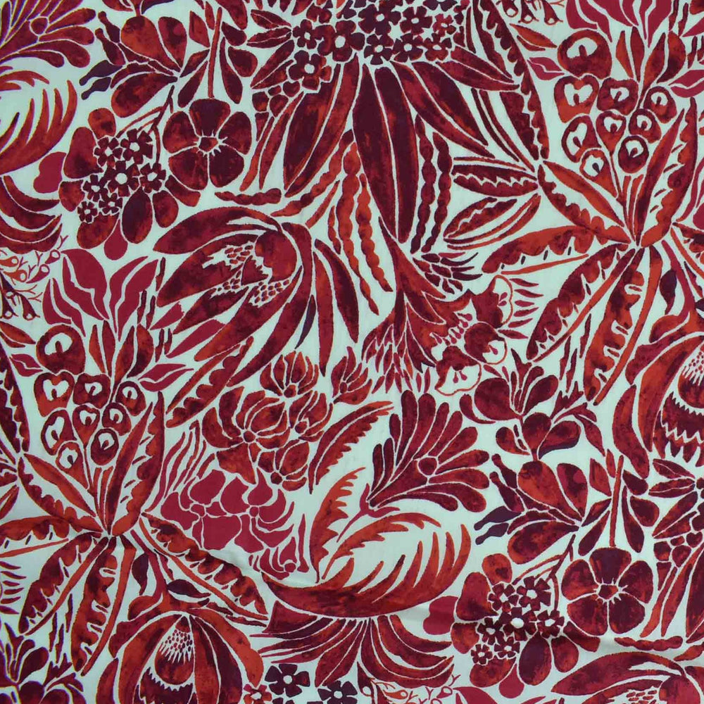 Luxury Printed Cotton Lawn - Charlie - Red