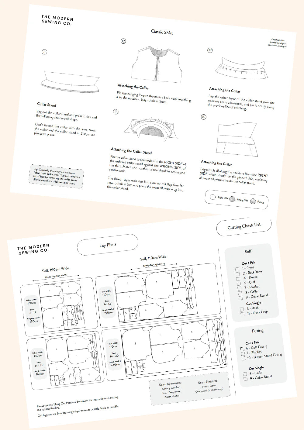Modern Sewing Company - Classic Shirt - PDF Pattern