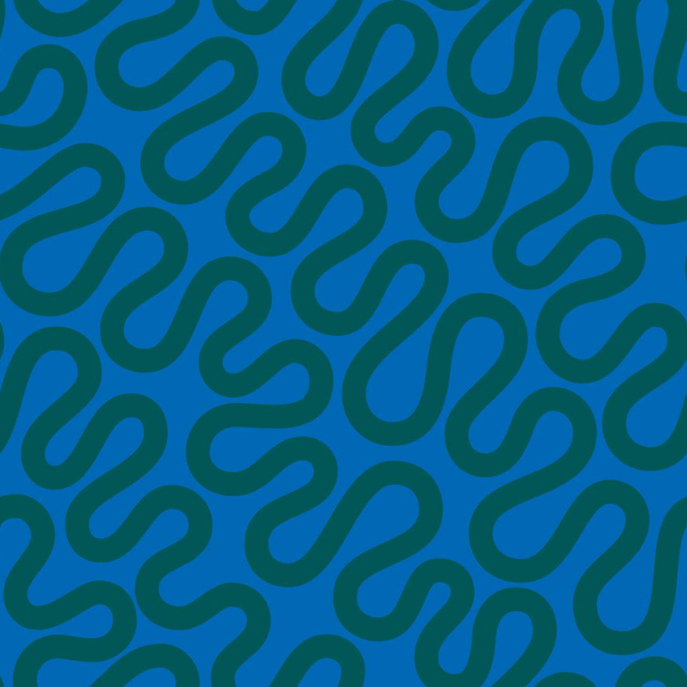 Drapey Cotton Print - Emily Van Hoff Groove - Cool Blue