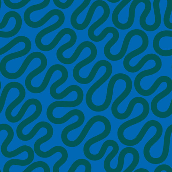 Drapey Cotton Print - Emily Van Hoff Groove - Cool Blue
