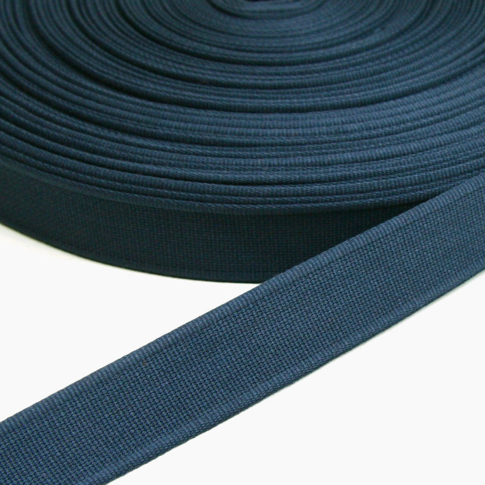 Cotton Strap Webbing 30mm - Denim