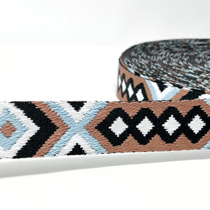 Aztec Webbing 38mm - Rose Gold/Sky