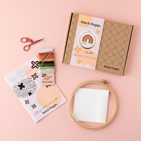 Stitch Happy Cross Stitch Kit - Rainbow
