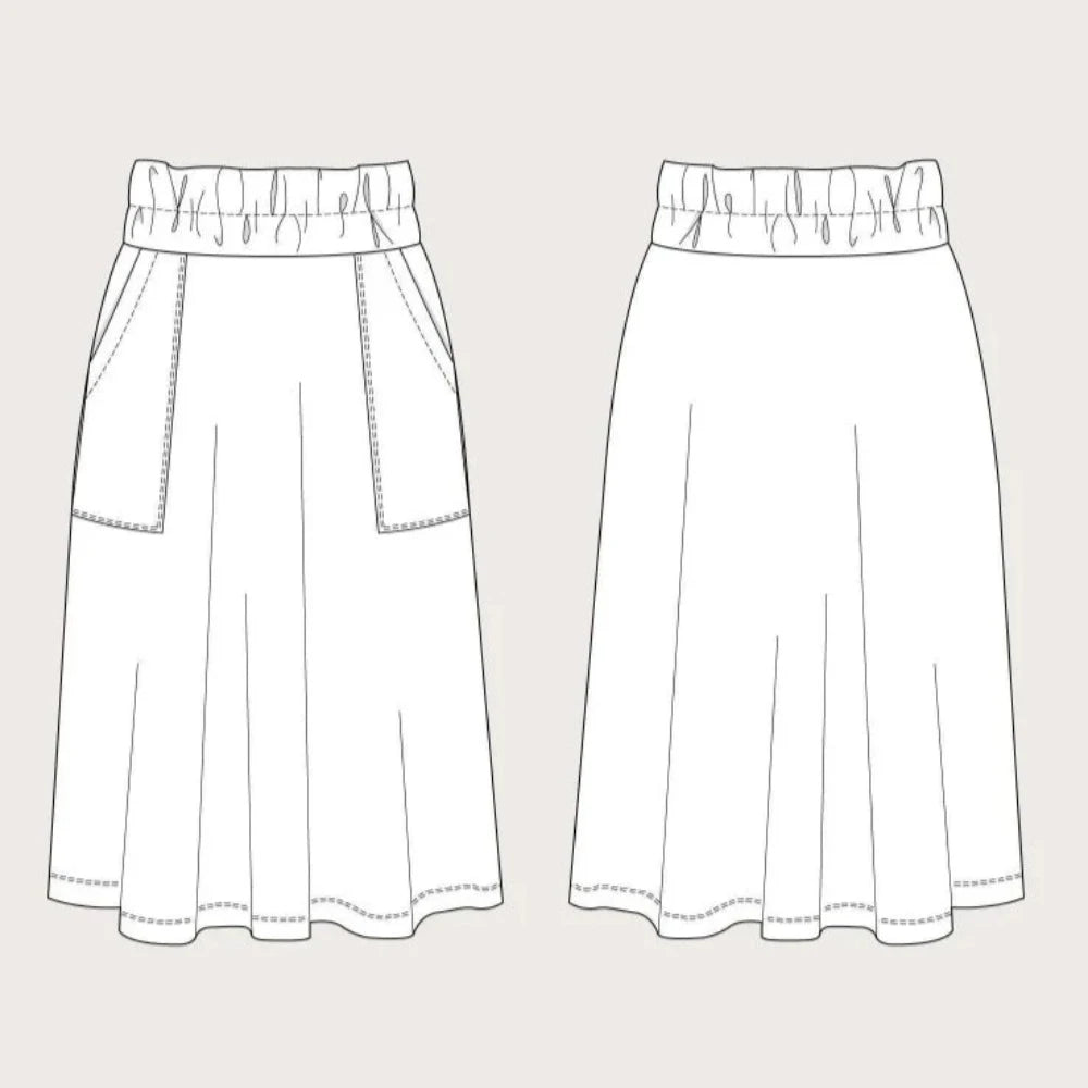 The Assembly Line - Elastic Waist Maxi Skirt