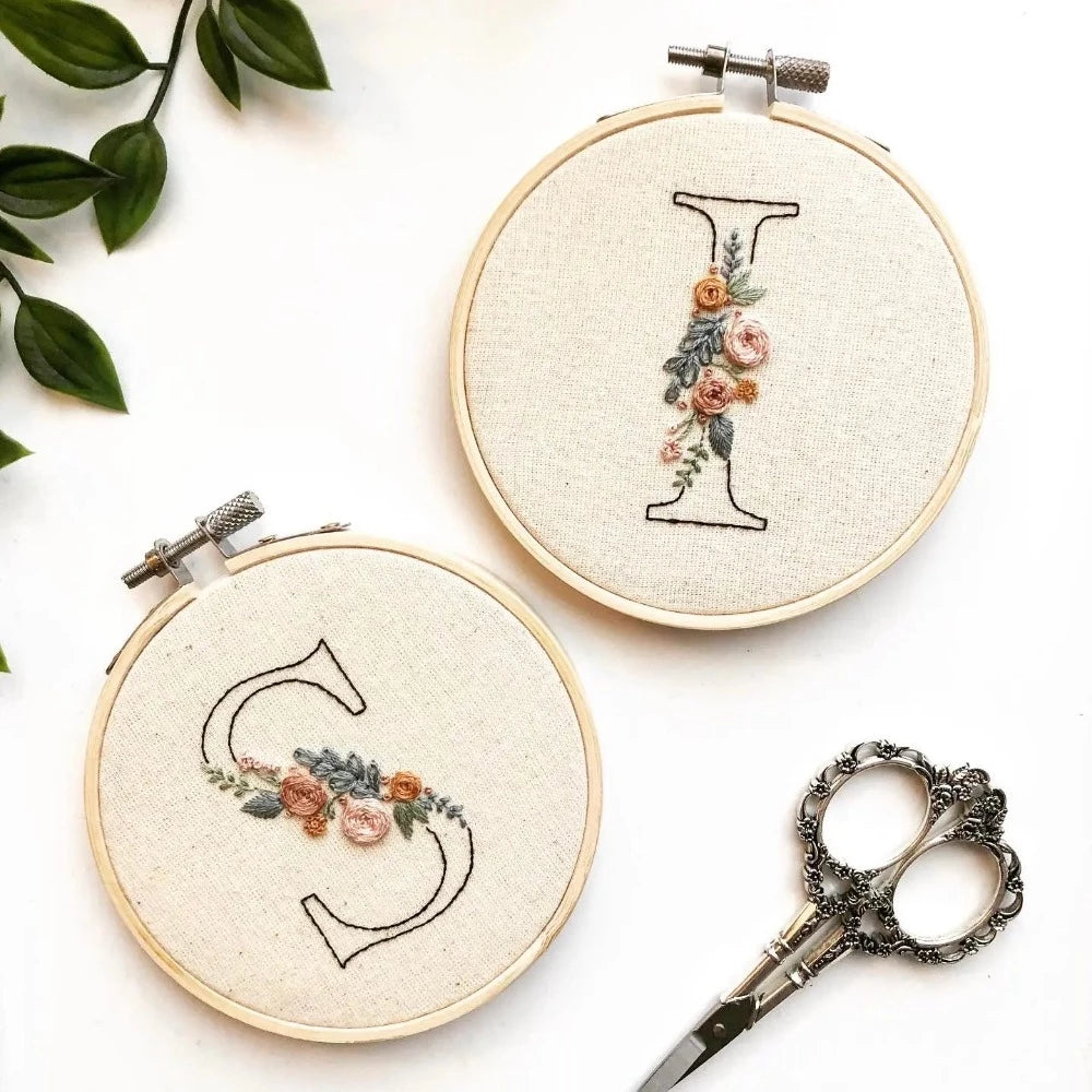 Embroidery Kit - Floral Initial