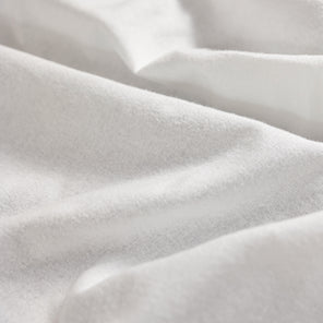 Organic Brushed Cotton Flannel - White