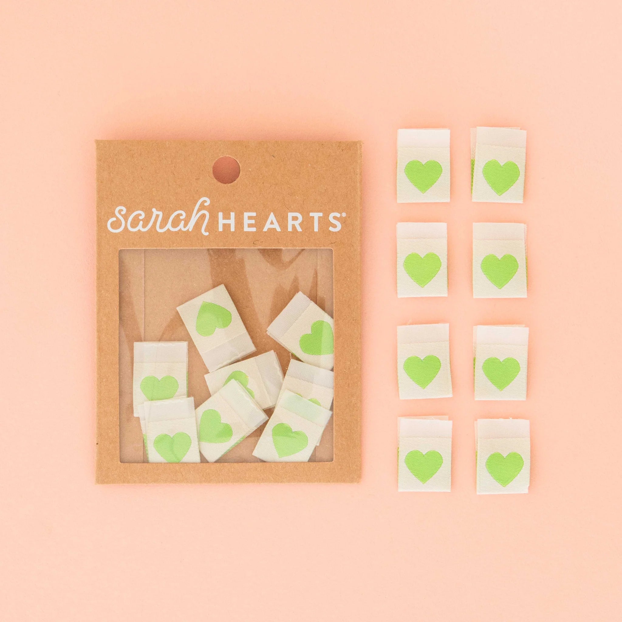 Labels - Sarah Hearts - Green Heart