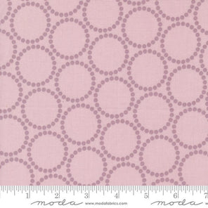 Printed Cotton Poplin - Love Letter for Moda - Mauve Ring