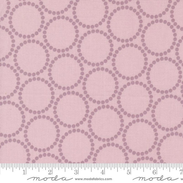 Printed Cotton Poplin - Love Letter for Moda - Mauve Ring
