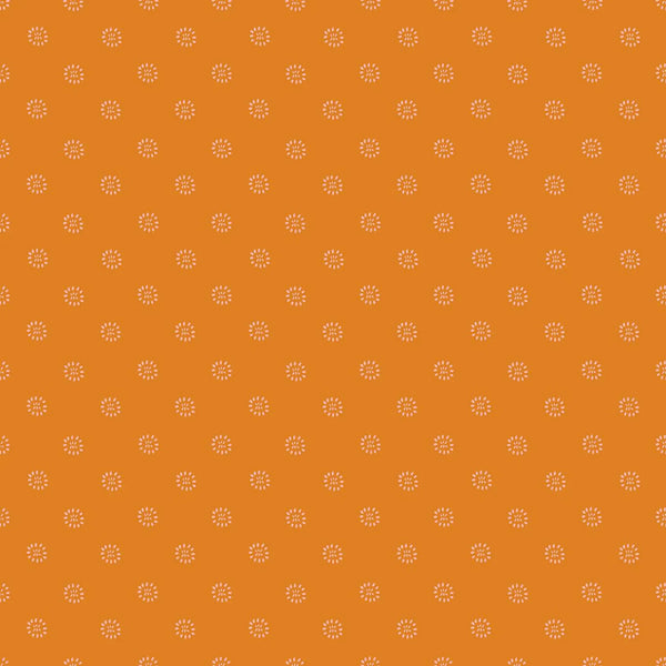 Printed Cotton Poplin - Favourite Flowers by Ruby Star - Stamped Flower - Turmeric