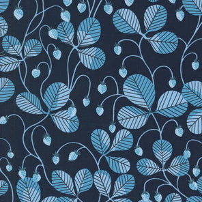 Printed Cotton Poplin - Love Letter for Moda - Peacoat