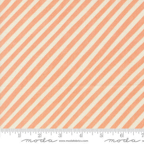 Printed Cotton Poplin - Love Letter for Moda - Peach Stripe