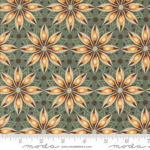 Printed Cotton Poplin - Acorn Hollow - Kaleidoscope in Eucalyptus