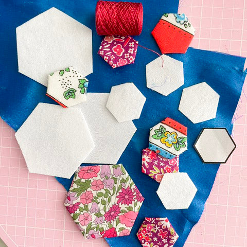 English Paper Piecing for Visible Mending with Sewing Smith