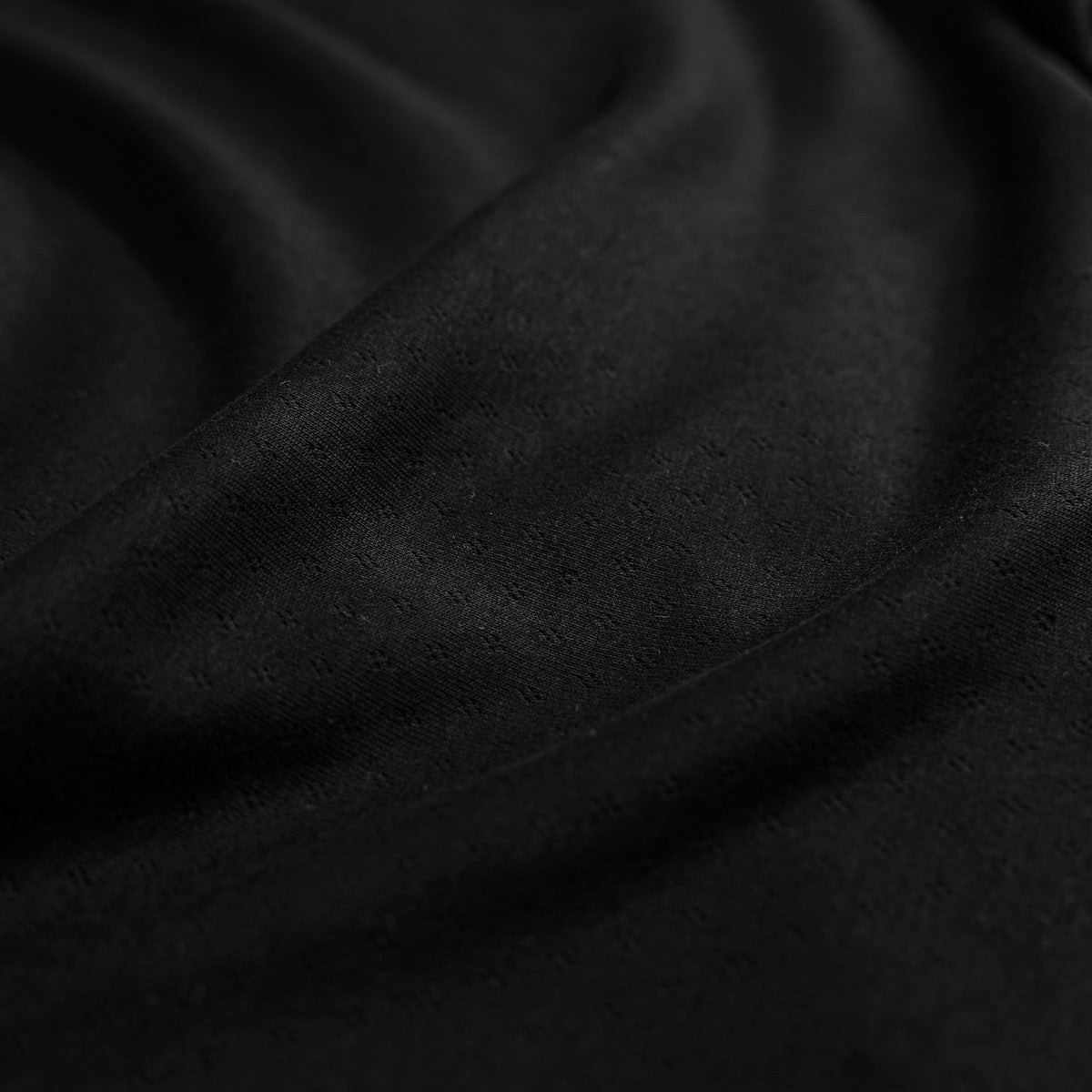 Organic Cotton Pointelle Jersey - Black