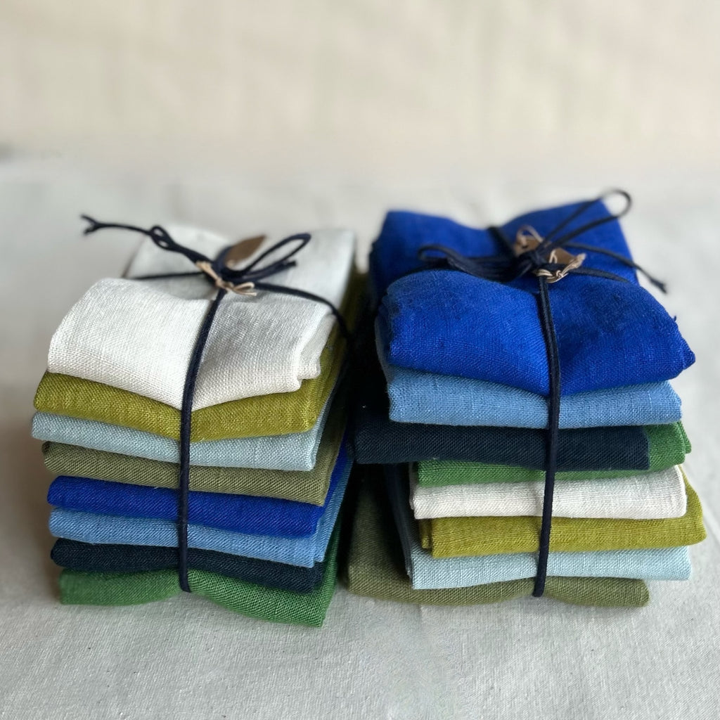 European Linen Bundle of 8 - Blues and Greens – Ray Stitch