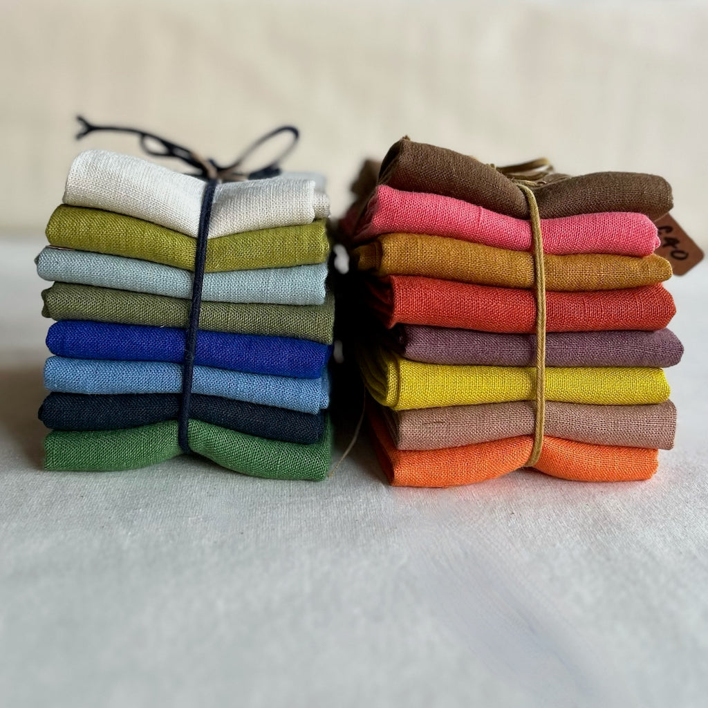 European Linen Bundle of 8 - Warm Colours – Ray Stitch