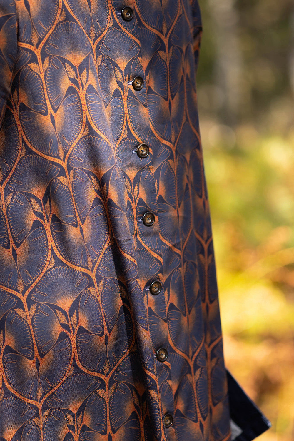 Panspermia Printed Viscose Twill - Moonflower - Moss