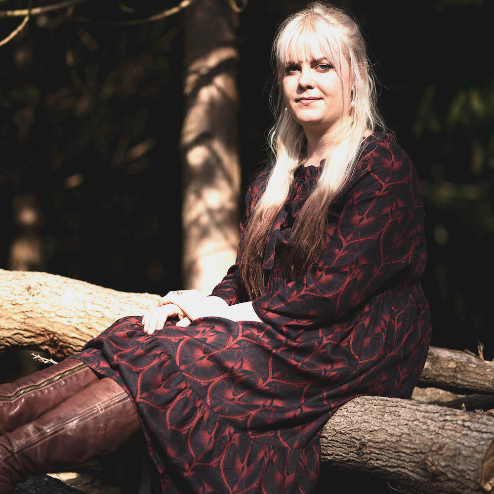 Panspermia Printed Viscose Twill - Moonflower - Night