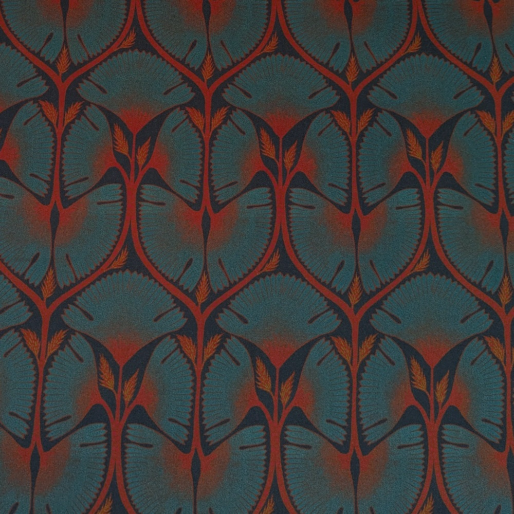 Panspermia Printed Viscose Twill - Moonflower - Moss