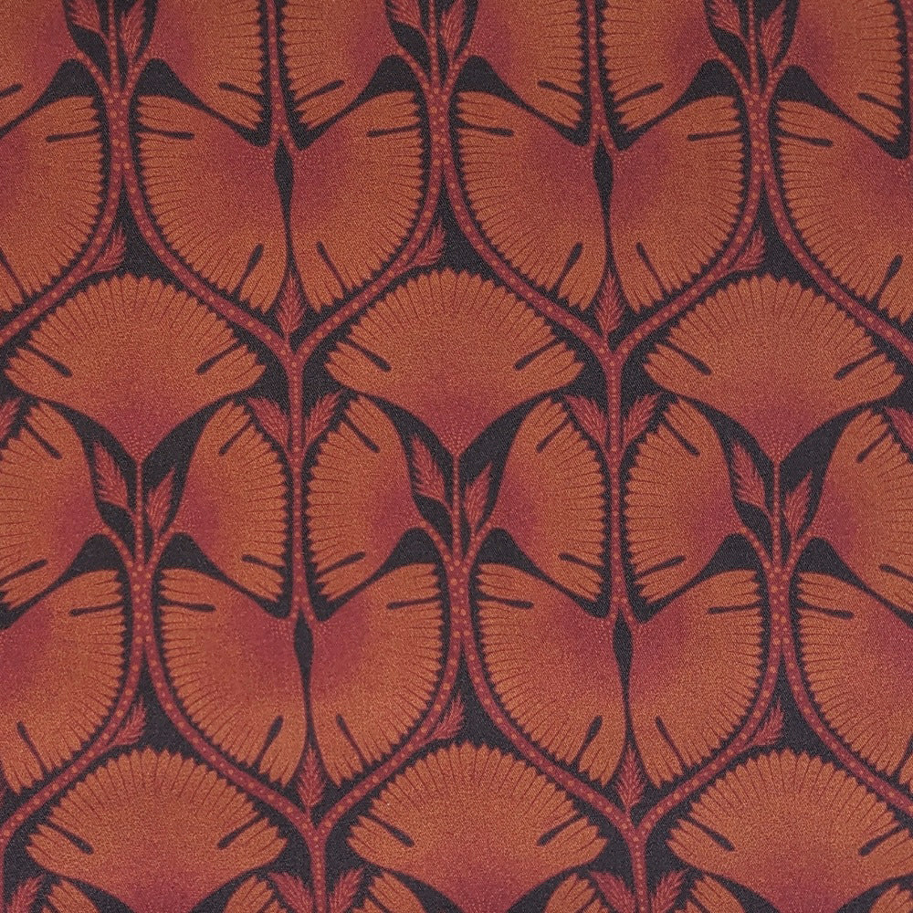 Panspermia Printed Viscose Twill - Moonflower - Rust