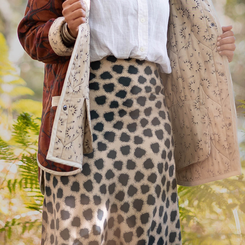 Panspermia Printed Viscose Twill - Morimo - Bone