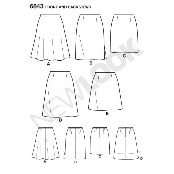 New Look 6843 - Misses Skirt