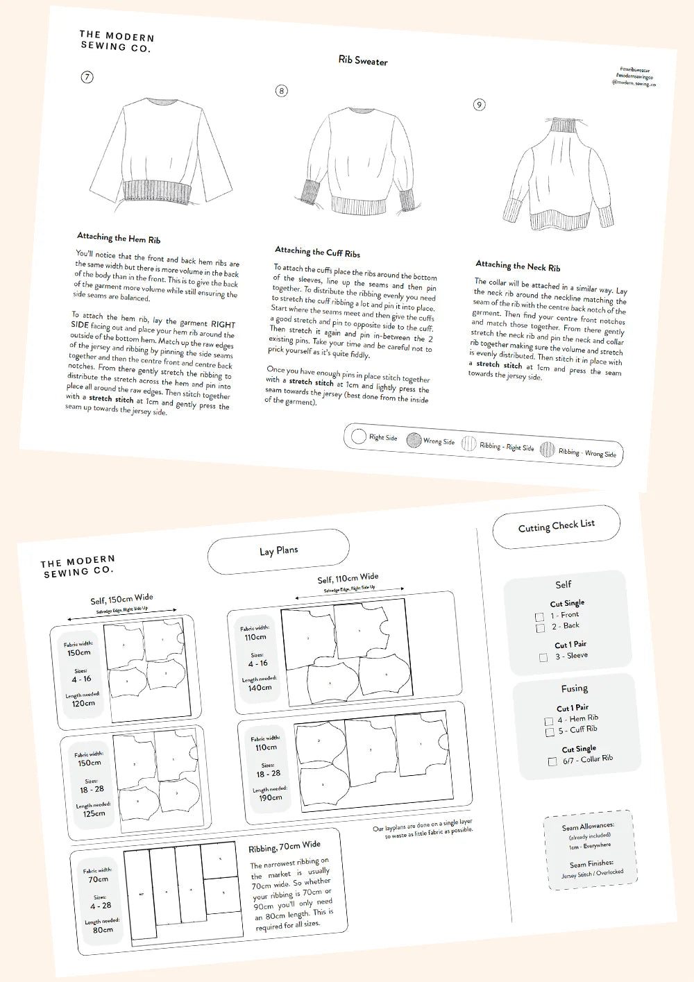 Modern Sewing Company - Rib Sweater - PDF Pattern