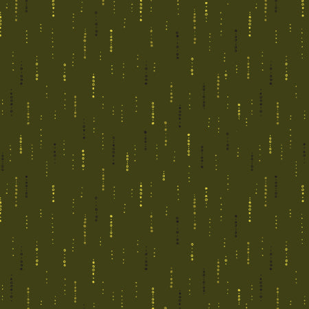 Printed Cotton Poplin - Vintage Threads - Falling Rain - Jungle