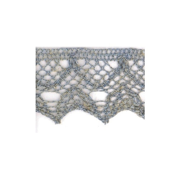Linen Lace Trim 30mm - Light Blue 017
