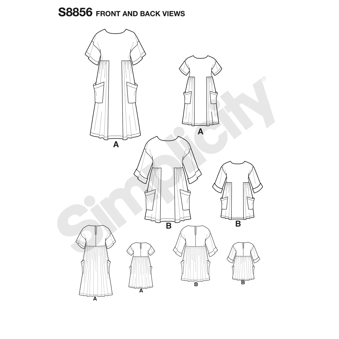 Simplicity 8856 - Dress and Tunic | Sewing Pattern | Ray Stitch Simplicity 8856 - Dress and Tunic | Sewing Pattern | Ray Stitch