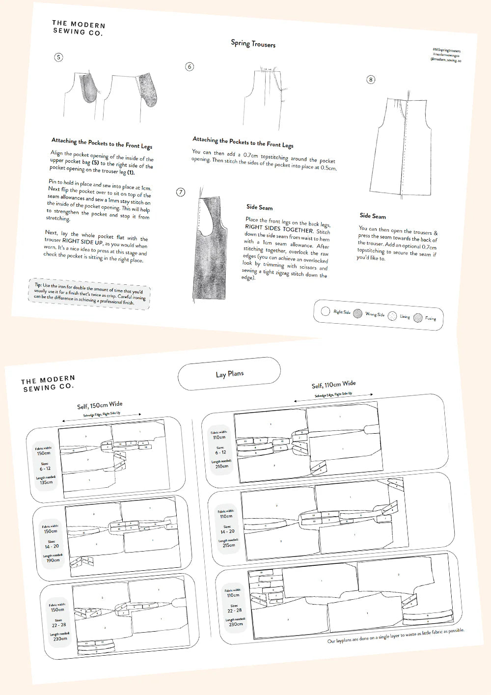 Modern Sewing Company - Spring Trousers - PDF Pattern