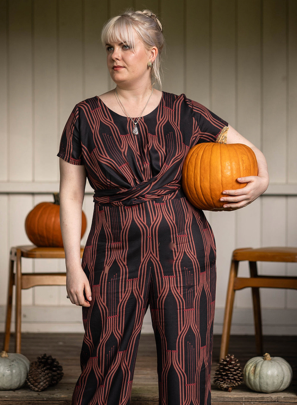 Panspermia Printed Viscose Twill - Stamen - Night