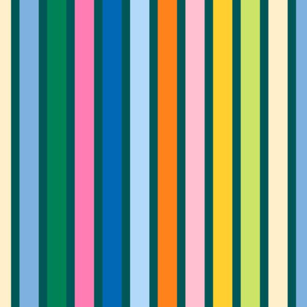 Drapey Cotton Print - Emily Van Hoff Groove - Stripe Moody Multi
