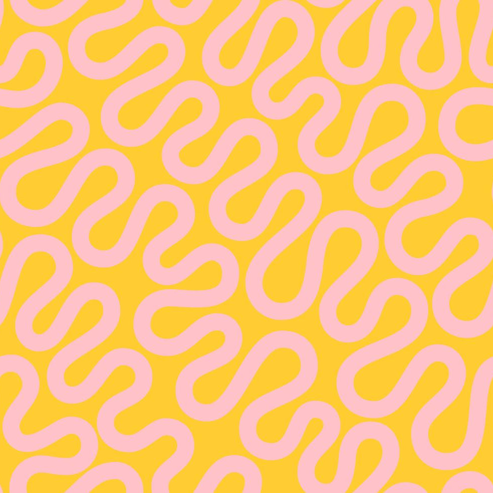 Drapey Cotton Print - Emily Van Hoff Groove - Sunshine Glow