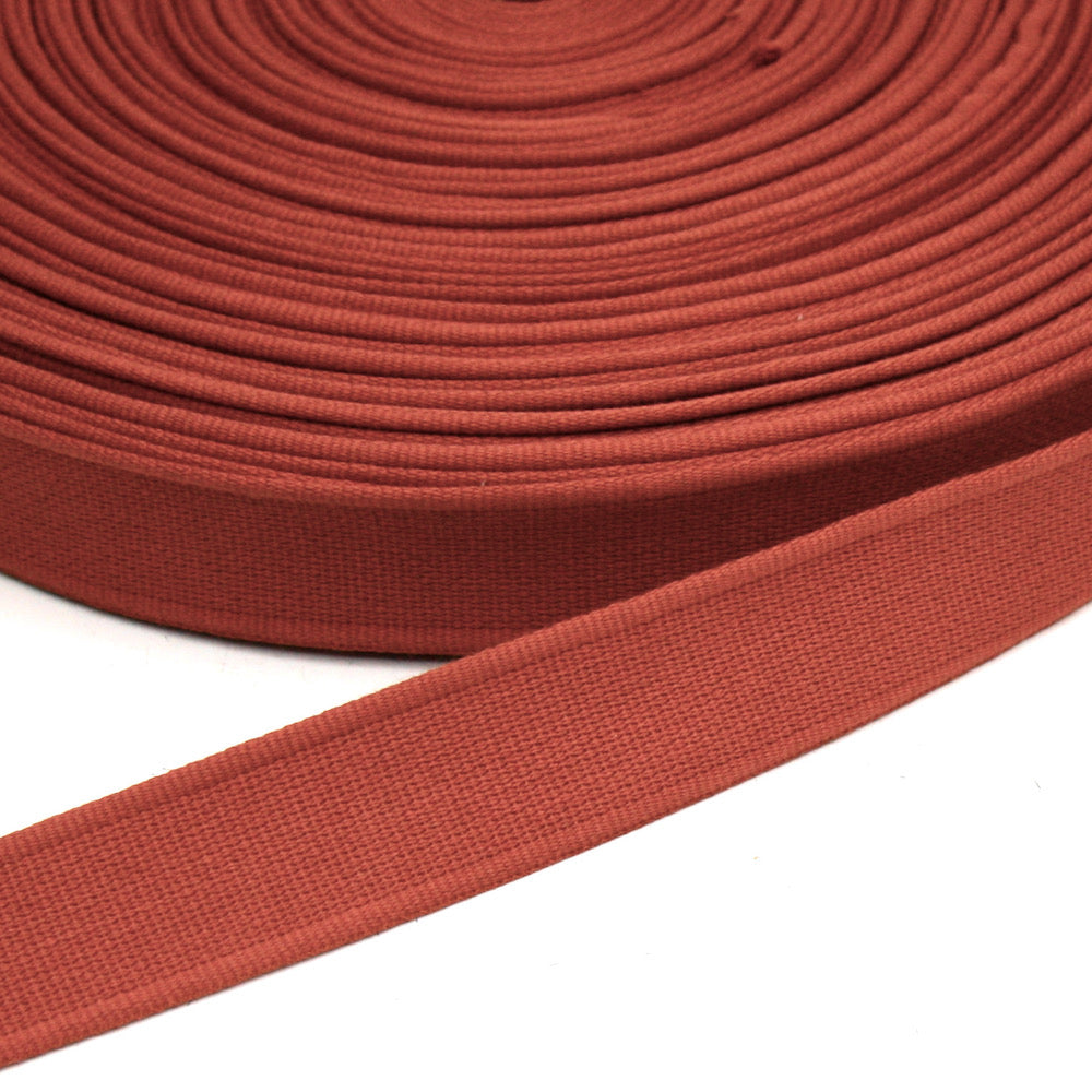 Cotton Strap Webbing 30mm - Terracotta