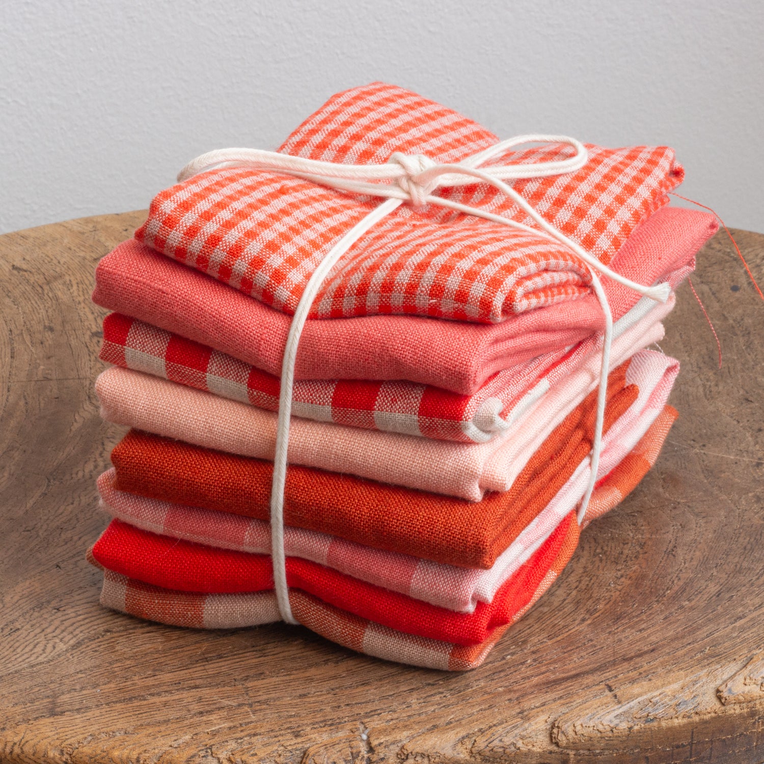 European Linen Bundle of 8 - Pink Mix