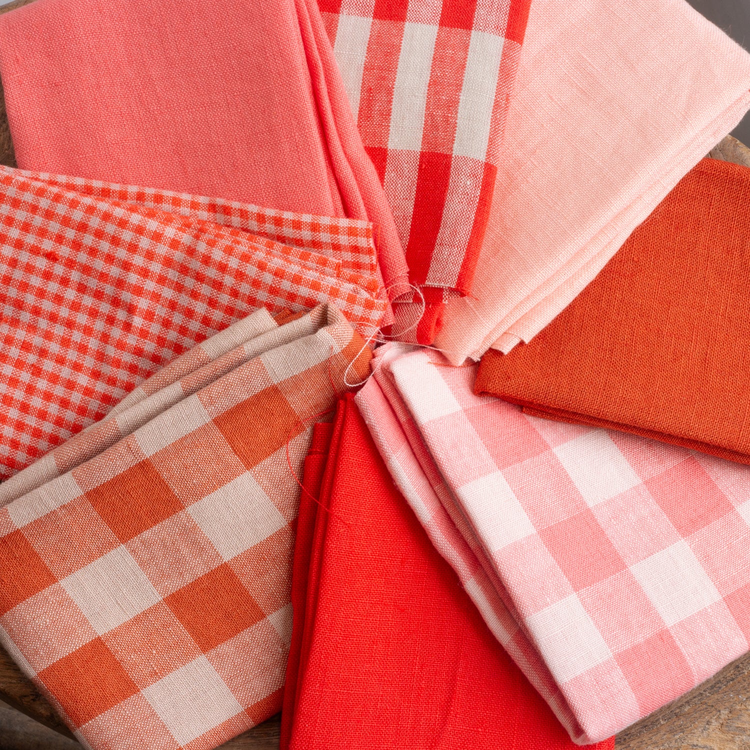 European Linen Bundle of 8 - Pink Mix