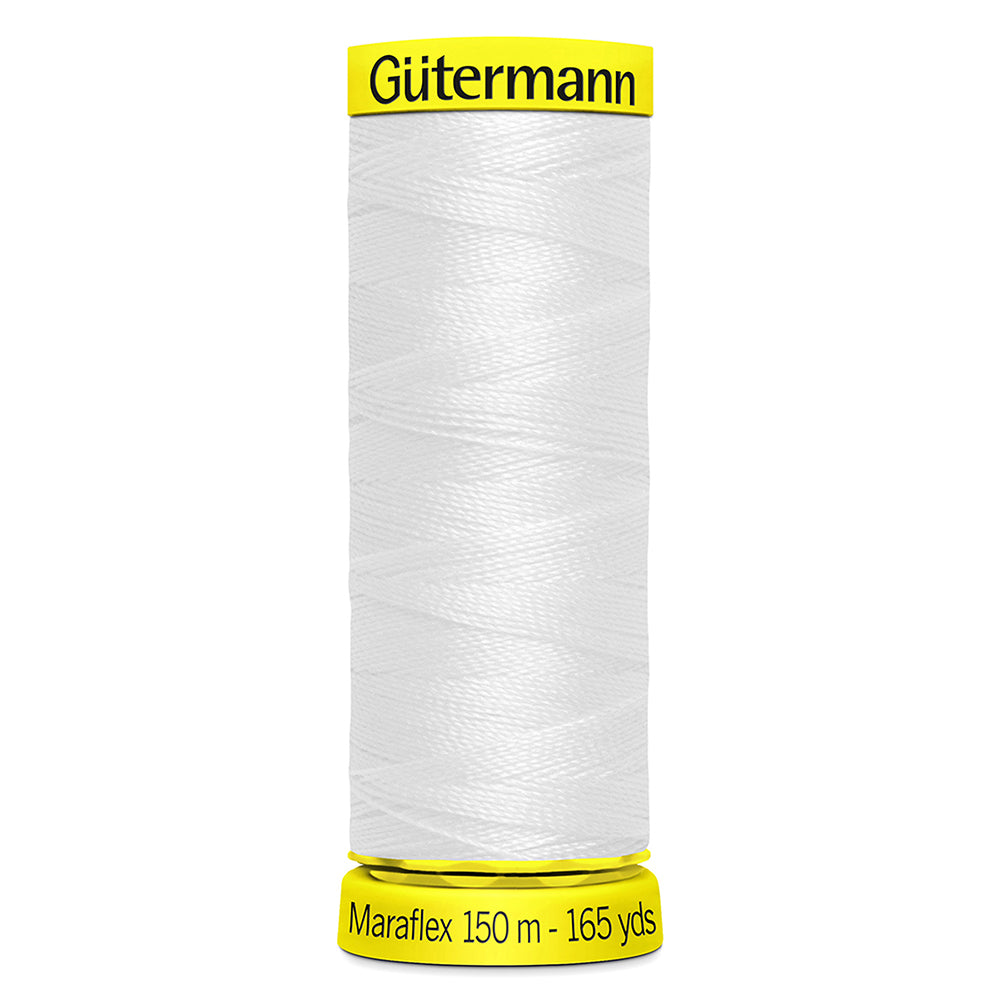 Gütermann Maraflex Elastic Sewing Thread 150m - White