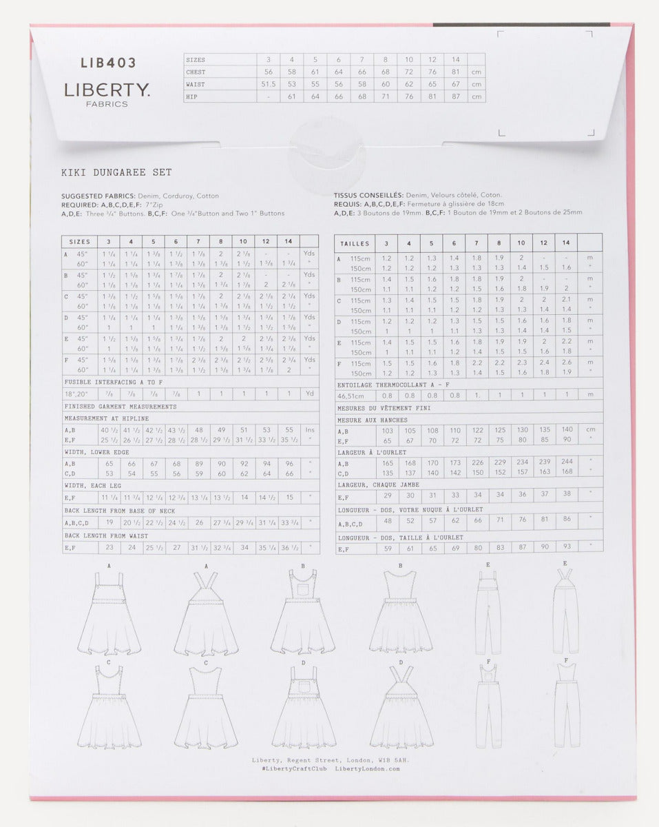 Liberty Fabrics - Children Kiki Dungaree Set