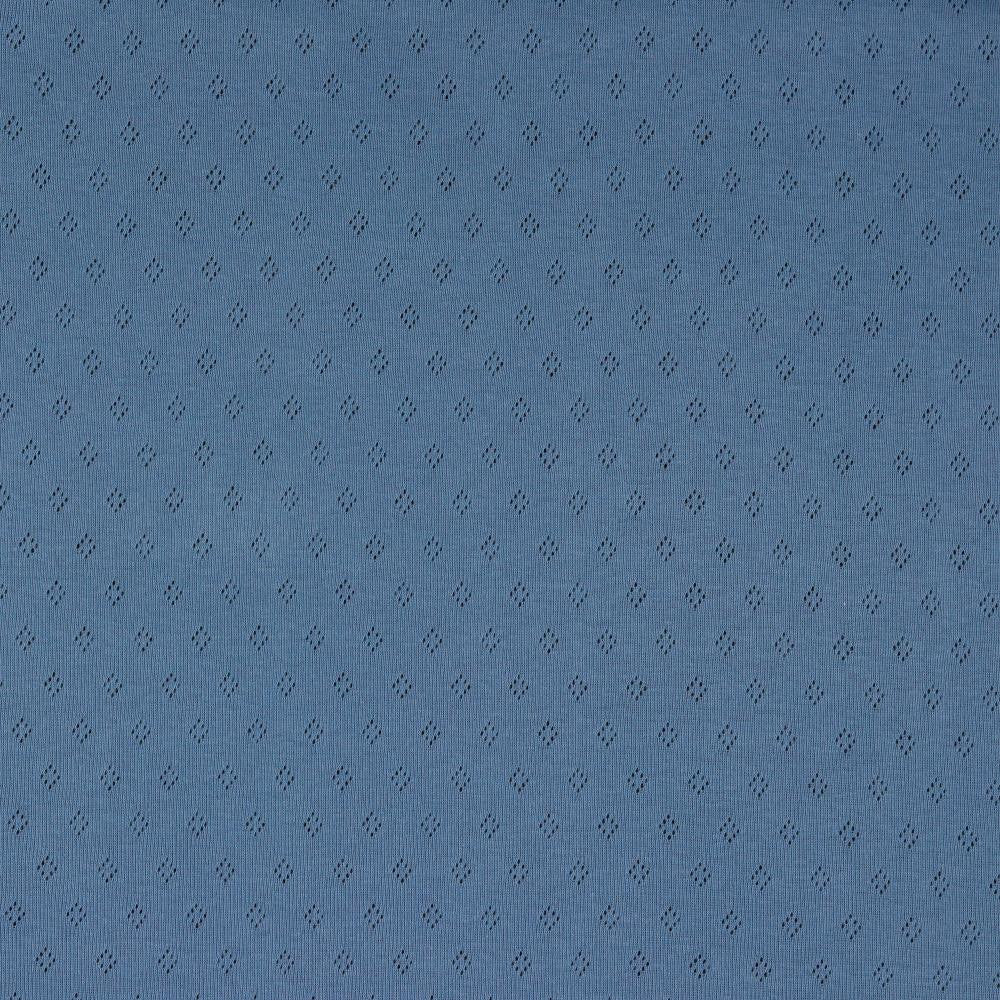 Cotton Pointelle Jersey - Cerulean