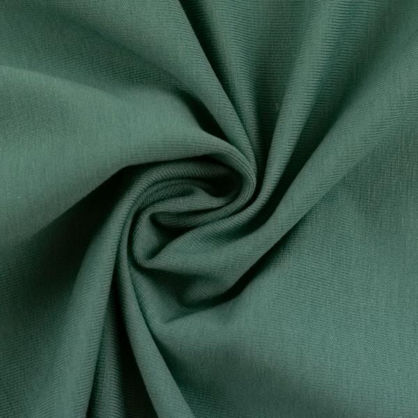 Medium Weight Cotton Loopback Jersey - Pine Green