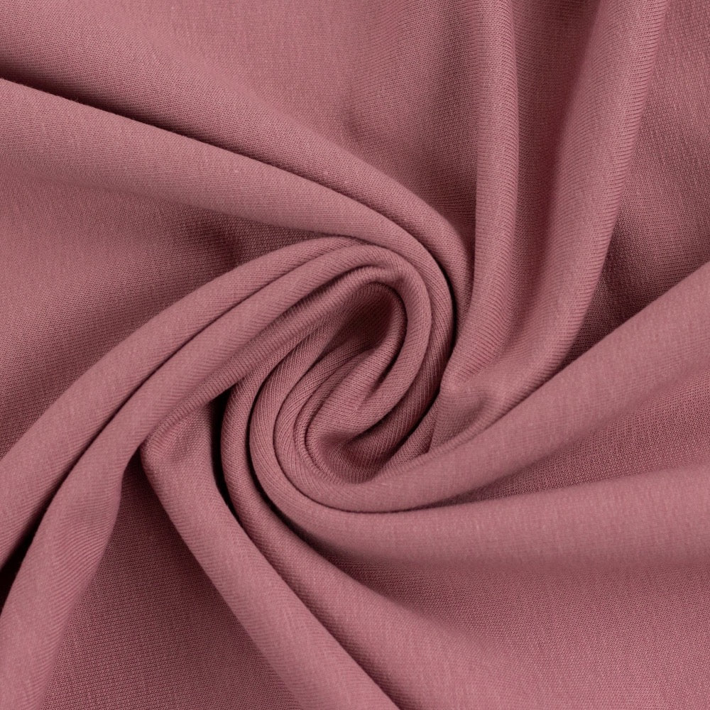 Medium Weight Cotton Terry - Ash Rose