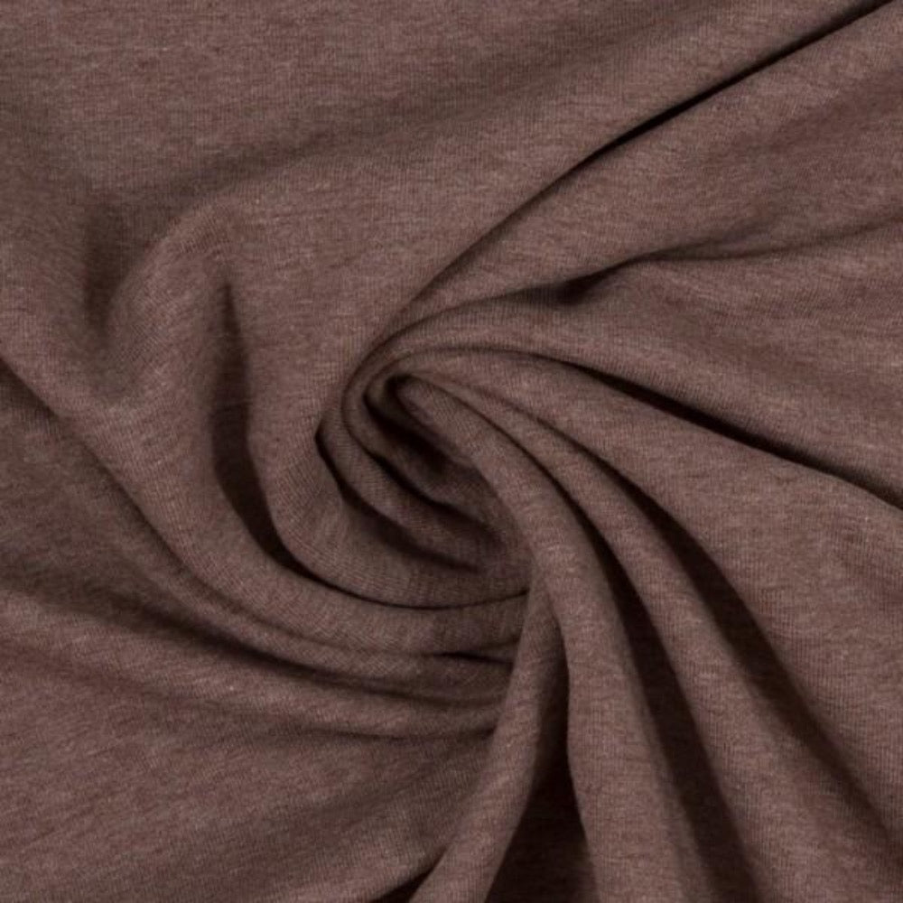 Medium Weight Cotton Terry - Acorn Brown Melange