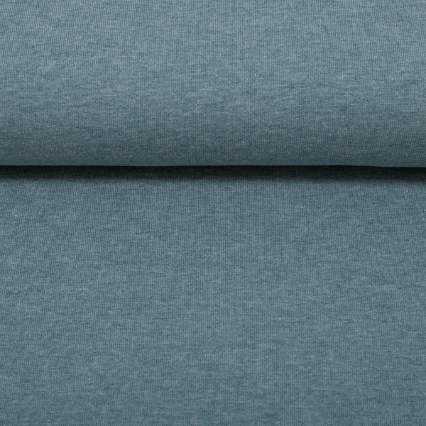 Medium Weight Cotton Loopback Jersey - Artemisia Melange
