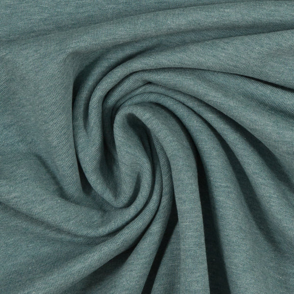 Melange Cotton Jersey - Green Grey