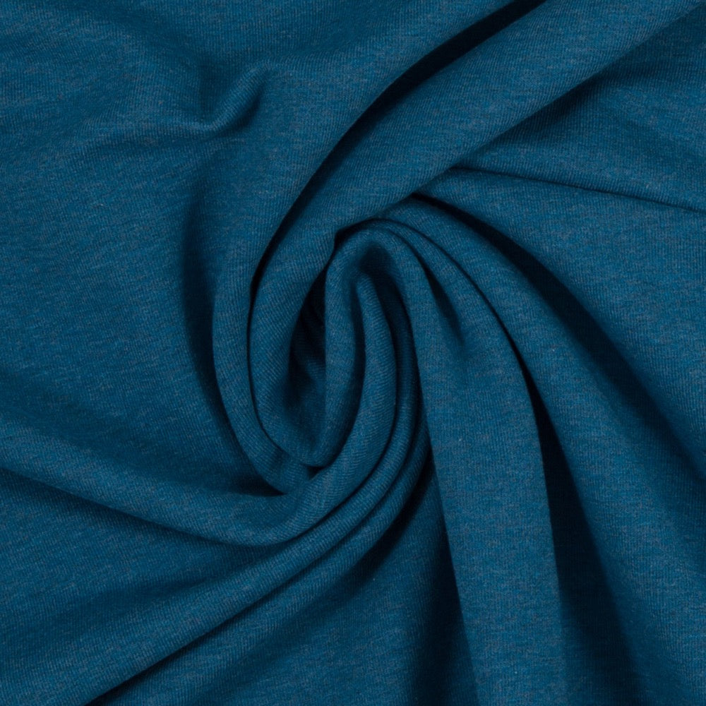 Melange Cotton Jersey - Peacock