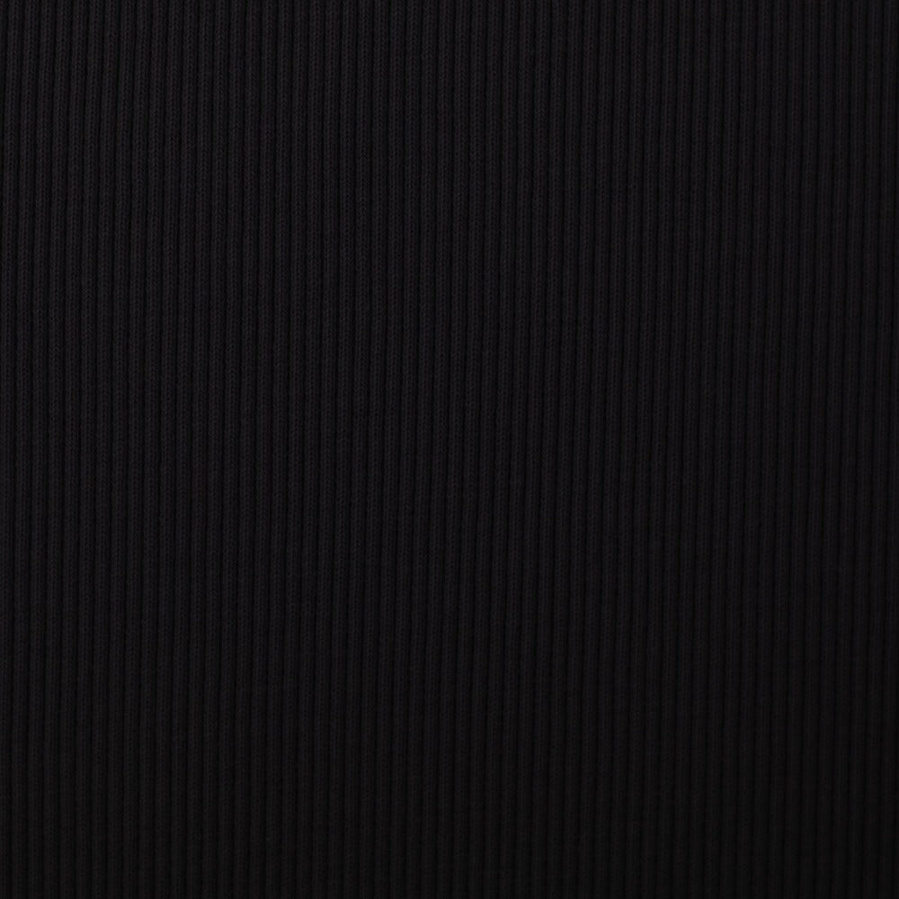 Cotton Sweatshirt Ribbed Cuffing - 299 Black